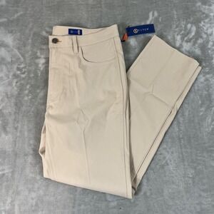 Stitch Pants Mens 35x32 Khaki Heston Five Pocket Stretch Golf Chino Casual